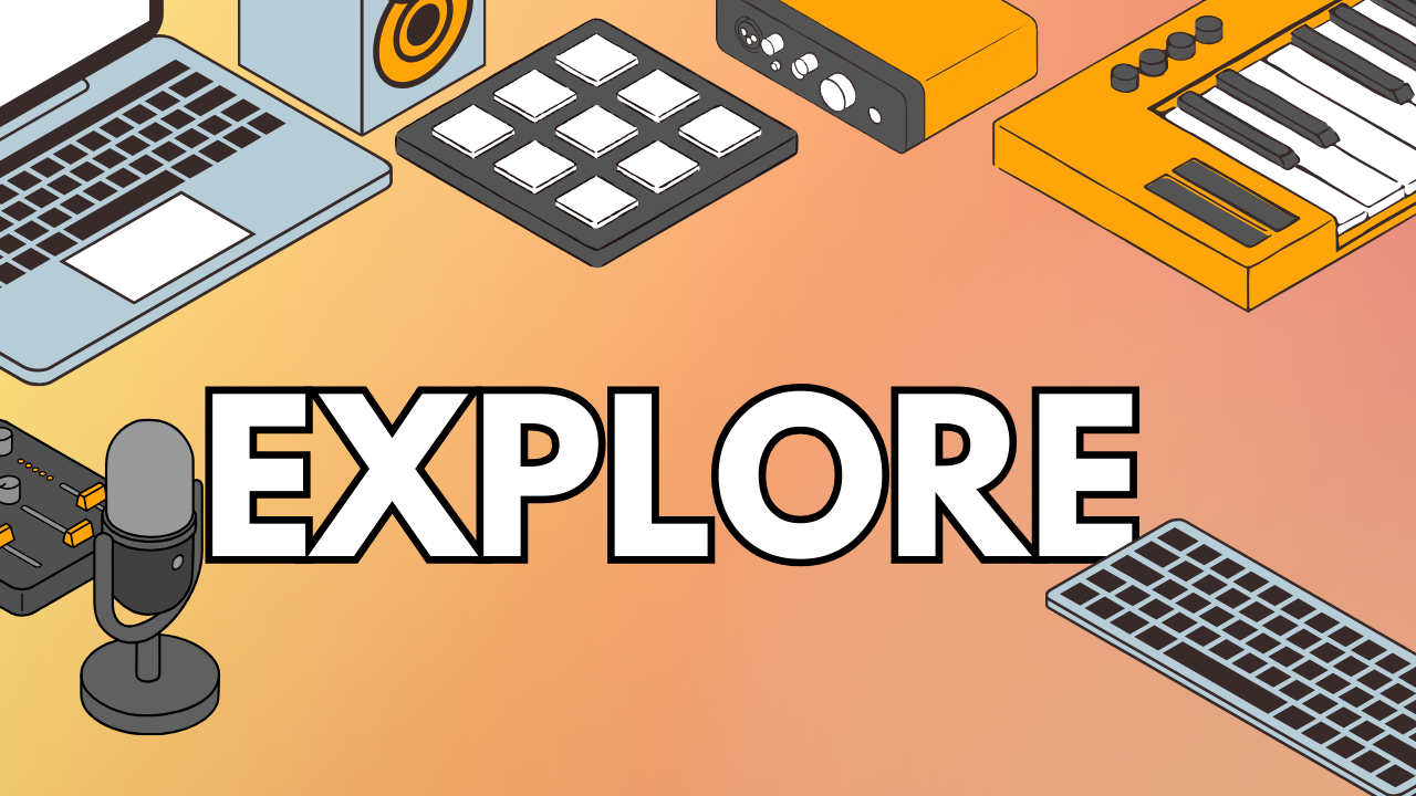 An image with different tools and gear